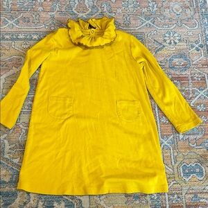 Misha And Puff Mustard Ruffle Collar Dress